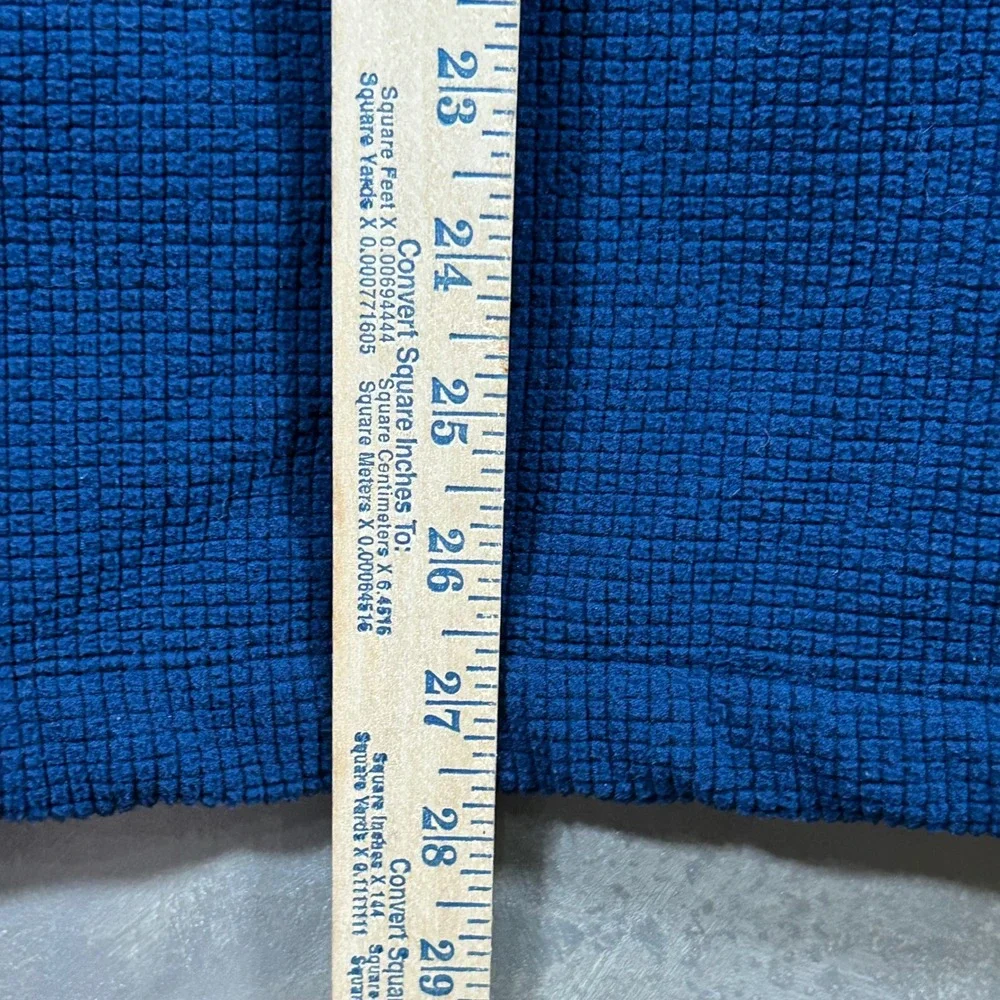 Greg Norman Blue Waffle‎ Knit Quarter Zip Fleece Water Repellent Pullover Mens S